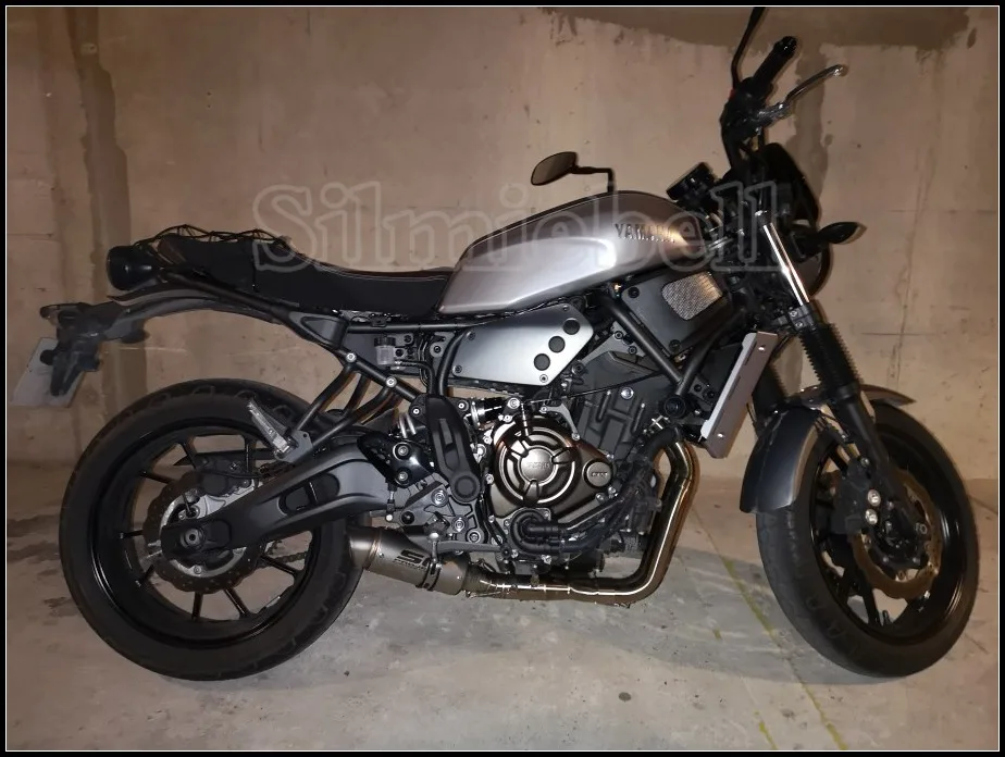 Для Yamaha MT07 mt-07 FZ07 FZ-07 Tracer XSR700 Moto Escape Pipe Slip-on мотоциклетная выхлопная труба akrapovic глушитель с соединительной трубой