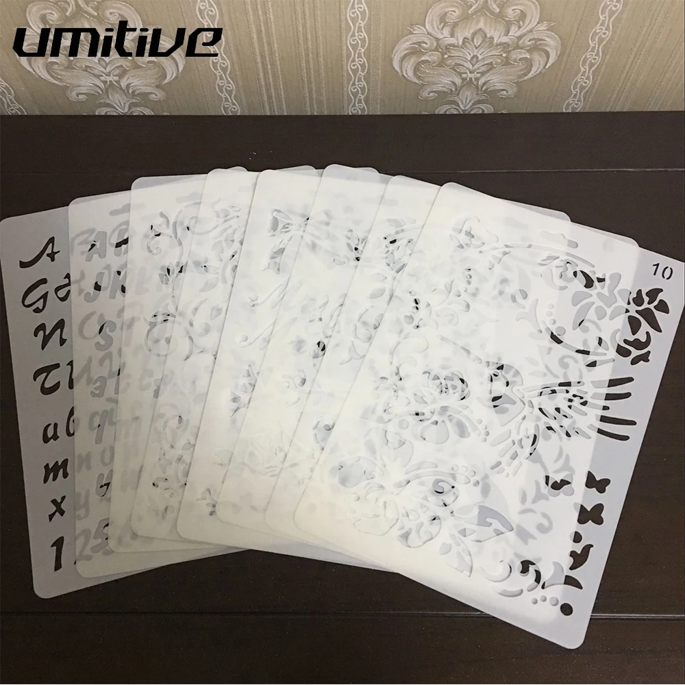 

Umitive 1 pcs Letters Stencils For DIY Scrapbooking Handmade Template Photo Album Tools Diary Decor Painting Art Supplies Random