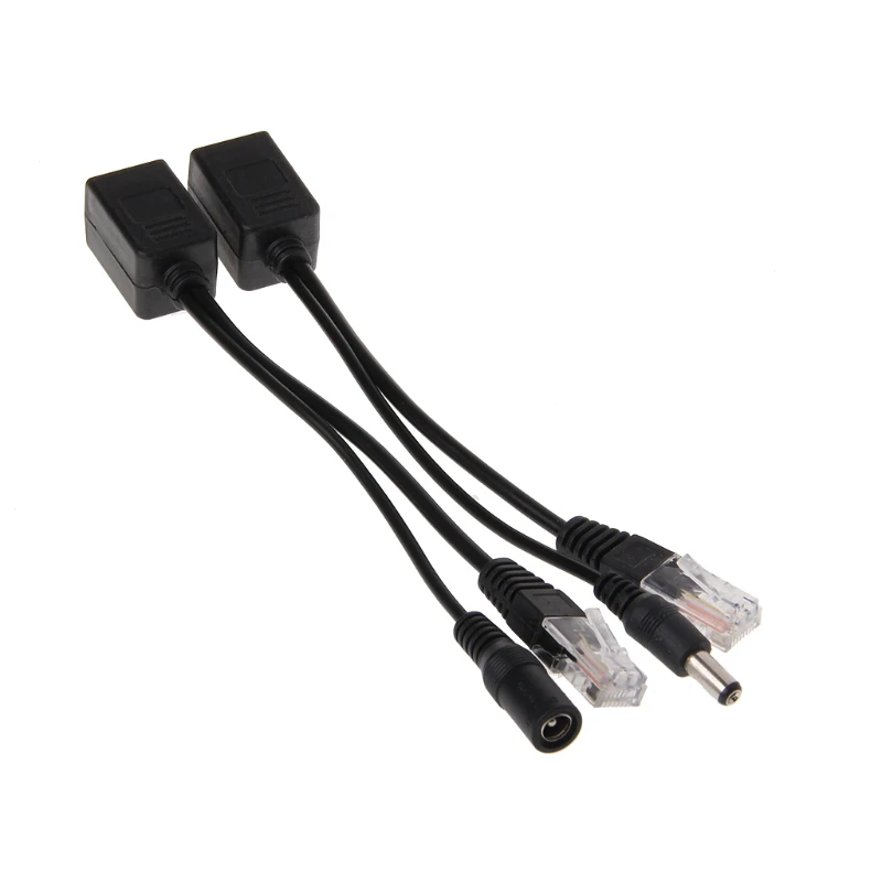 RJ45 Инжектор POE сплиттер адаптер Кабельный комплект пассивная мощность по Ethernet 12 48