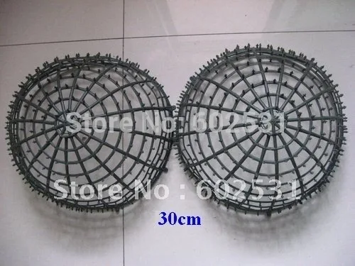 SPR разные размеры DIY целующийся цветок шар рамка пластиковая пустая корзина травяной шар Свадебные украшения Цветочная рамка - Цвет: 30CM 10PCS