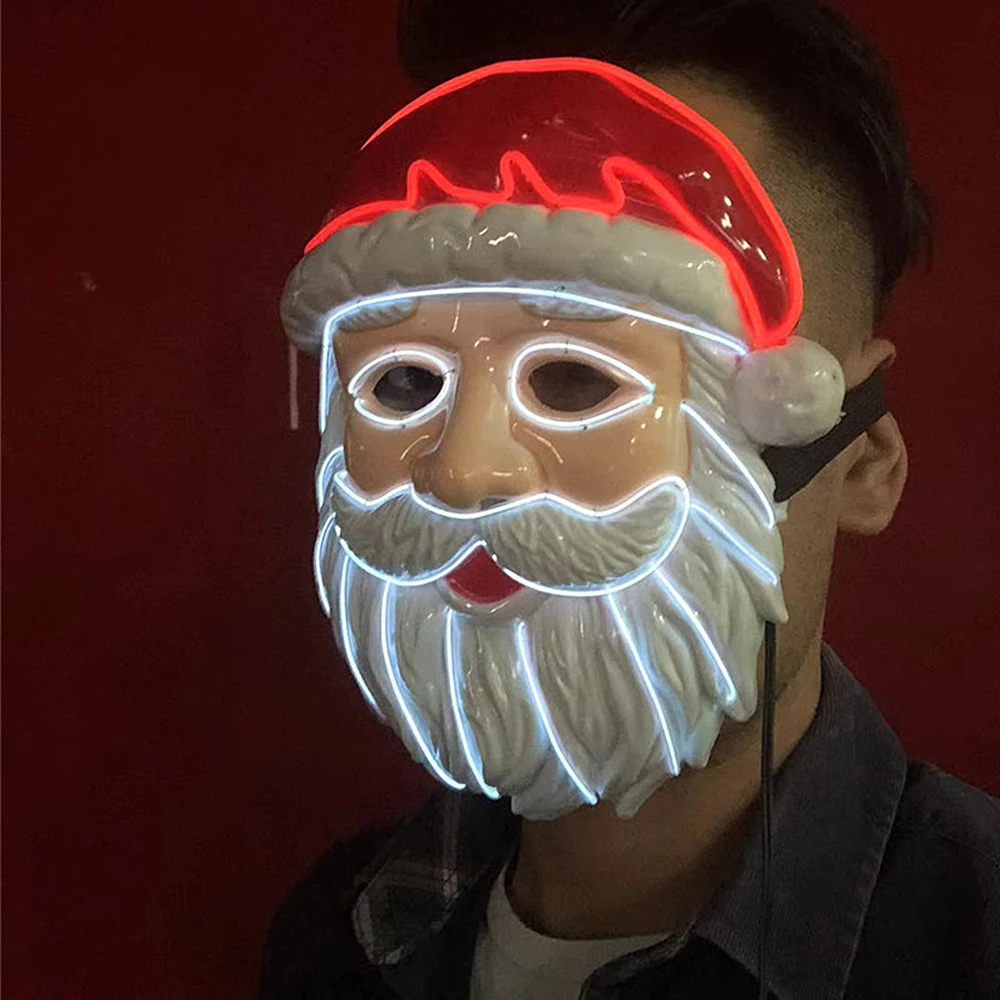 Buy Christmas Mask LED Lights Cold Light Mask Funny