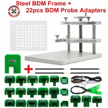 Najlepsza jakość metalowa rama LED BDM stal nierdzewna z 4 sonda wtyczki 22 sztuk BDM adaptery do K-T-A-G/f-gtech ECU Chip stroik