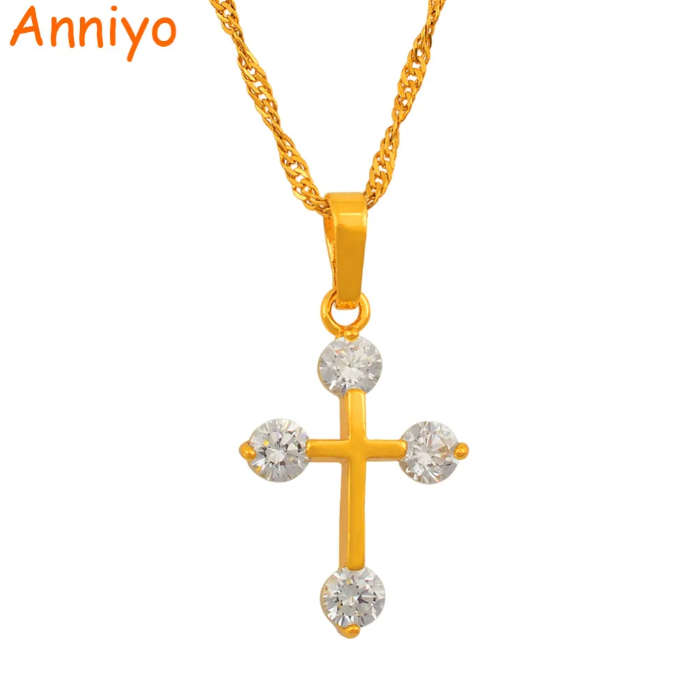 mini cross necklace gold