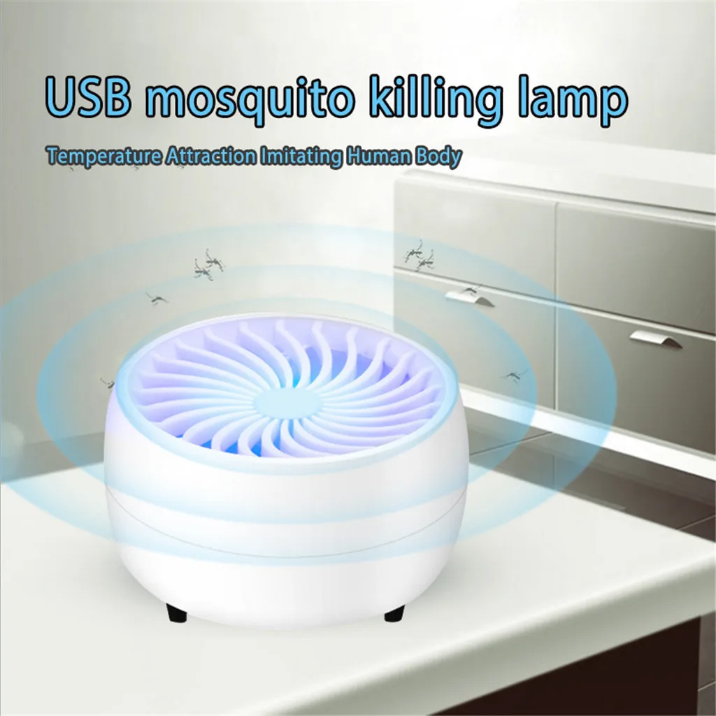Светодиодный Mosquito Убийца лампы мухобойка USB Powered фотокаталитический Противомоскитный лампы вредителями средство от насекомых ночник для