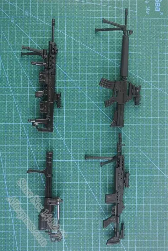 Модель пластикового пистолета, 1:8, сборная пулемётная пушка MG42 Barrett Gatlin, винтовка-автомат, Классическая сборка, строительные игрушки, 10 пушек