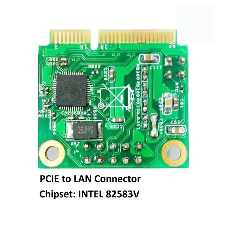 Заводская низкая цена мини Pcie к разъему LAN 1000Mbs с INTEL 82583V Поддержка 10/100/1000 Mbs|lan pcie|mini