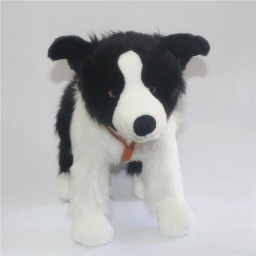 Simulation Animal Dog Plush Toy Border Collie Doll Small Dog Stuffed Toys Gift Doll Birthday Gift for Children Friends 47x34cm