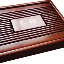 Китайский чайный набор кунг-фу натуральный бамбук чайный поднос прямоугольный красный и коричневый деревянный пуэр чайный поднос Chahai чайный столик Лидер продаж
