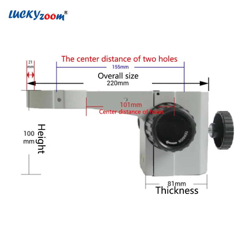 Luckyzoom стереомикроскоп регулировка фокуса рука микроскоп головы держатель кольцо стоять post(беседка) микроскоп Аксессуары
