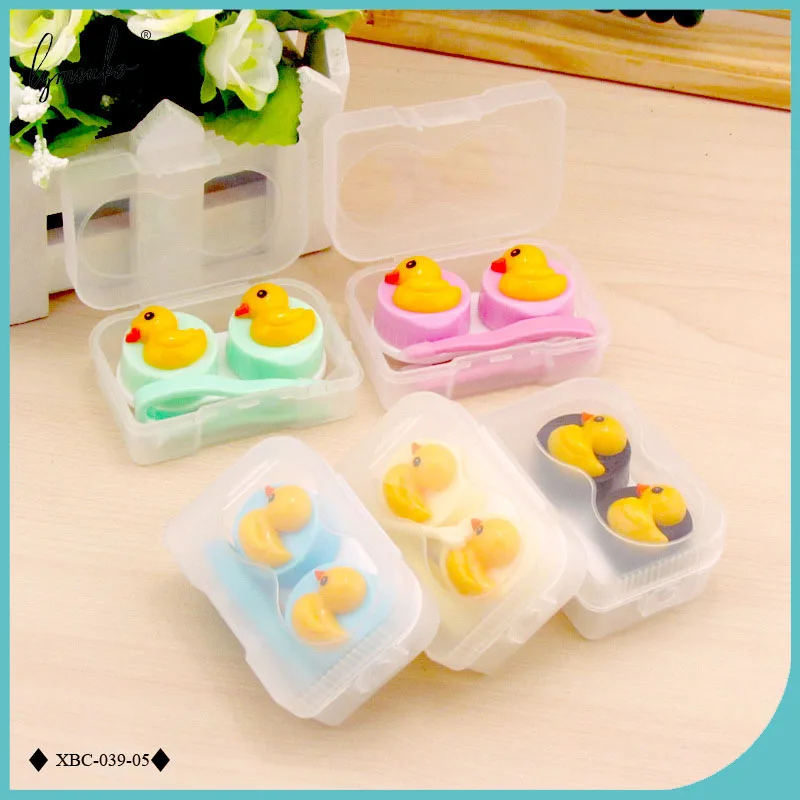 

Lymouko New Design Lovely Duckling Patterns Portable Contact Lens Case Kit Lenses Container Box of Women Eyewear Accessories