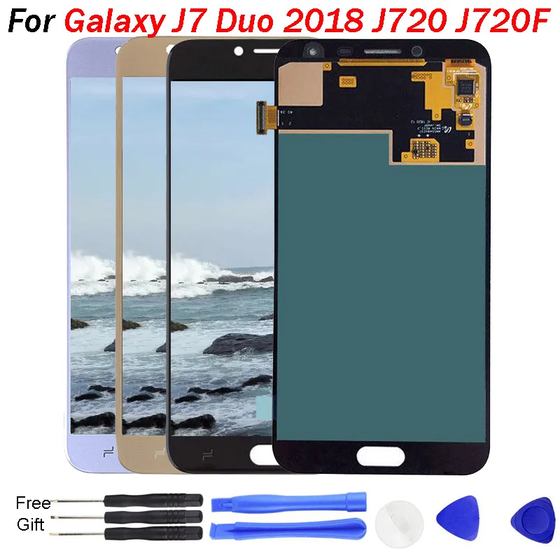 

For Samsung Galaxy J7 Duo Screen J720 LCD J720F SM-J720F LCD Display Touch Screen Digitizer Assembly Replacements J720 LCD