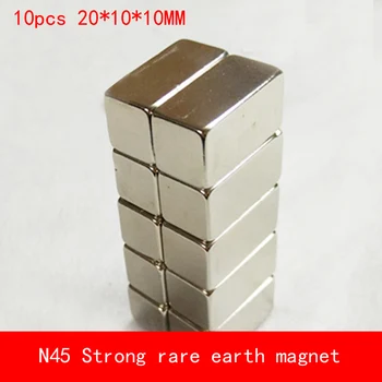 

10PCS 20*10*10mm square N45 N52 Strong magnetic force NdFeB rare earth Neodymium magnet permanent 20X10X10MM