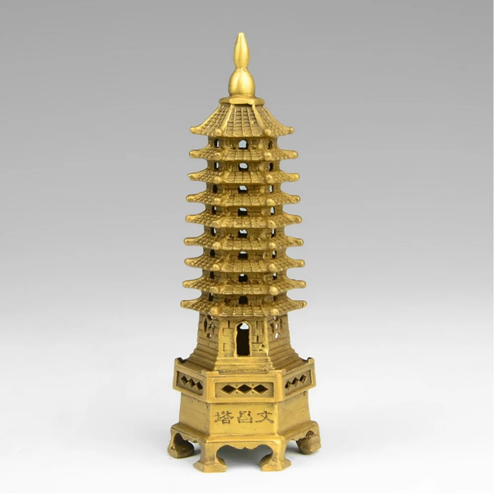 Chinese handmade sculpture Jade shows Nan jade Wenchang tower