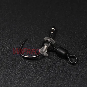 

50pcs Clear Rubber Shank Stops for Sliding Ring on D-RIG Carp Hook Pop up Set Up Stoper Fishing Hook Terminal Tackle