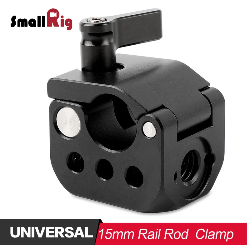 

SmallRig DSLR Camera 15mm Rail Rod Quick Release Rod Clamp with ARRI Accessory Mount for Monitor Microphone Attach 1976
