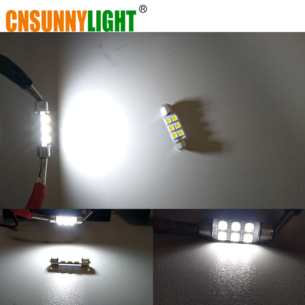 CNSUNNYLIGHT 211-2 211 212 212-2 561 562 LED Festoon Light 6SMD 5050 Aluminum Loop Interior Car Dome Cargo Lighting for Mercedes (5)