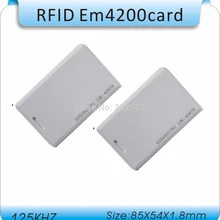 100 шт. 125 кГц EM4200 контроллер доступа ID карты больше расстояние при чтении(В переменного тока, 50-100 см) RIFD Толстые карты