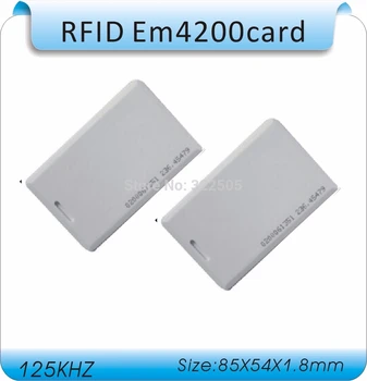 

Free shipping 100pcs 125KHZ EM4200 access controller ID cards longer read distance (50-100cm) RIFD Thick card