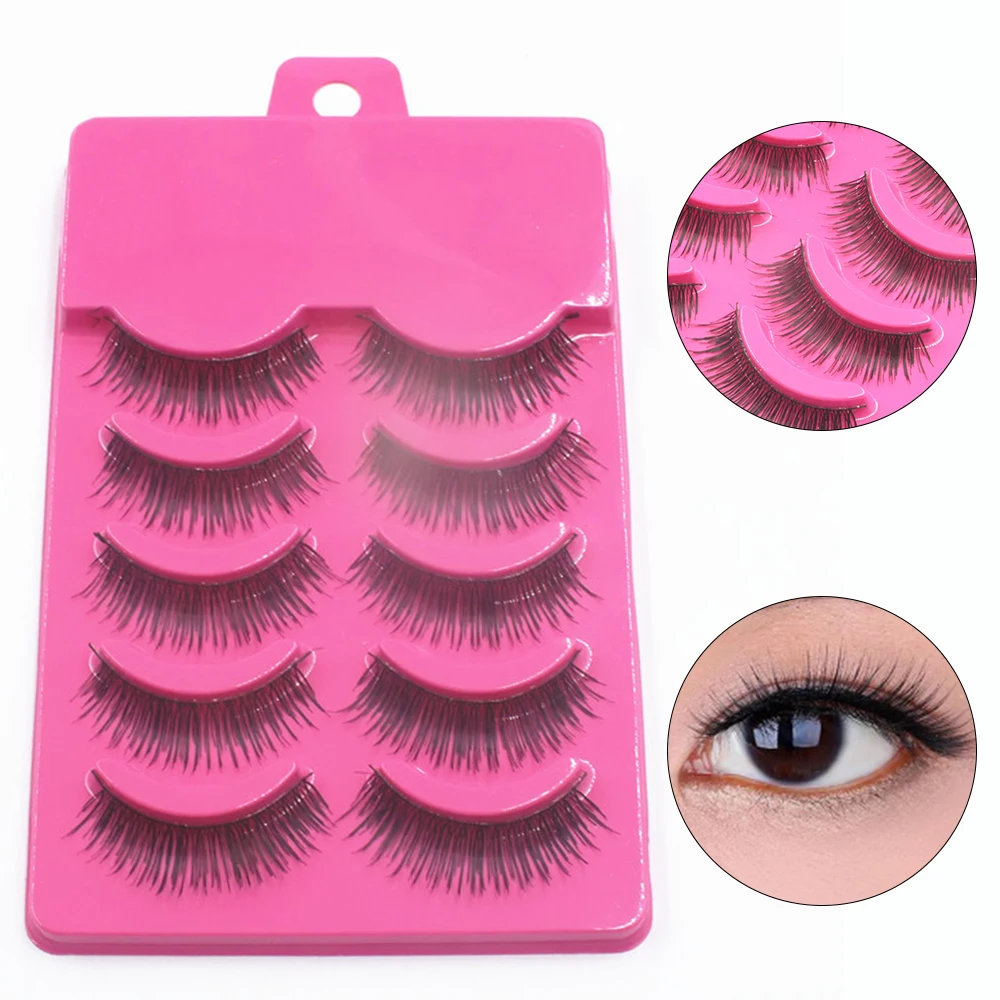 5 пар/компл. ресница ручной работы Удлиняющая накладные ресницы для глаз набор