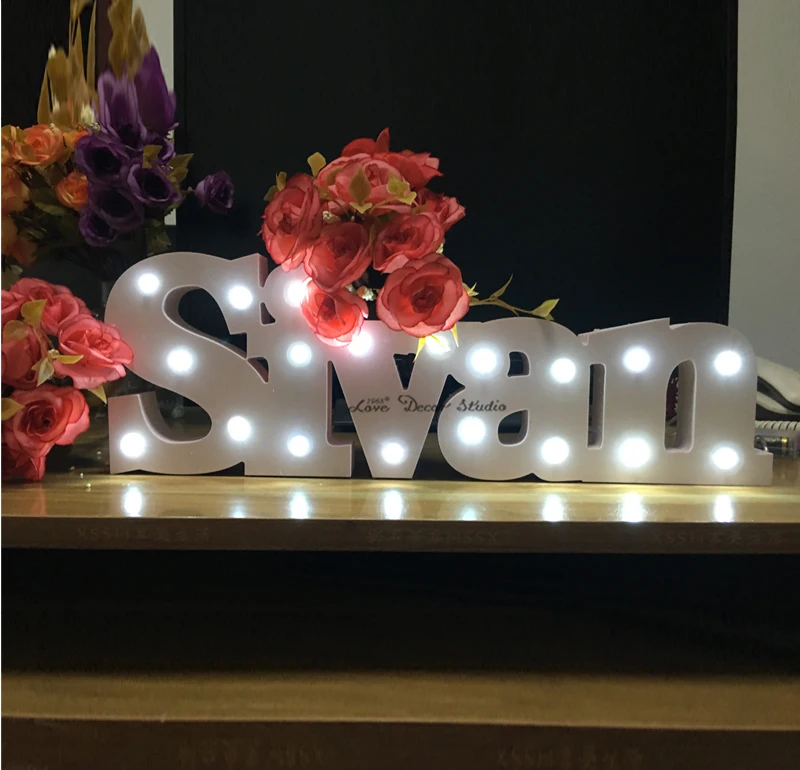 

Baby name Bespoke luxury gift Light up letters bespoke light up name Birthday gift name with white LED lights Bedroom decoration