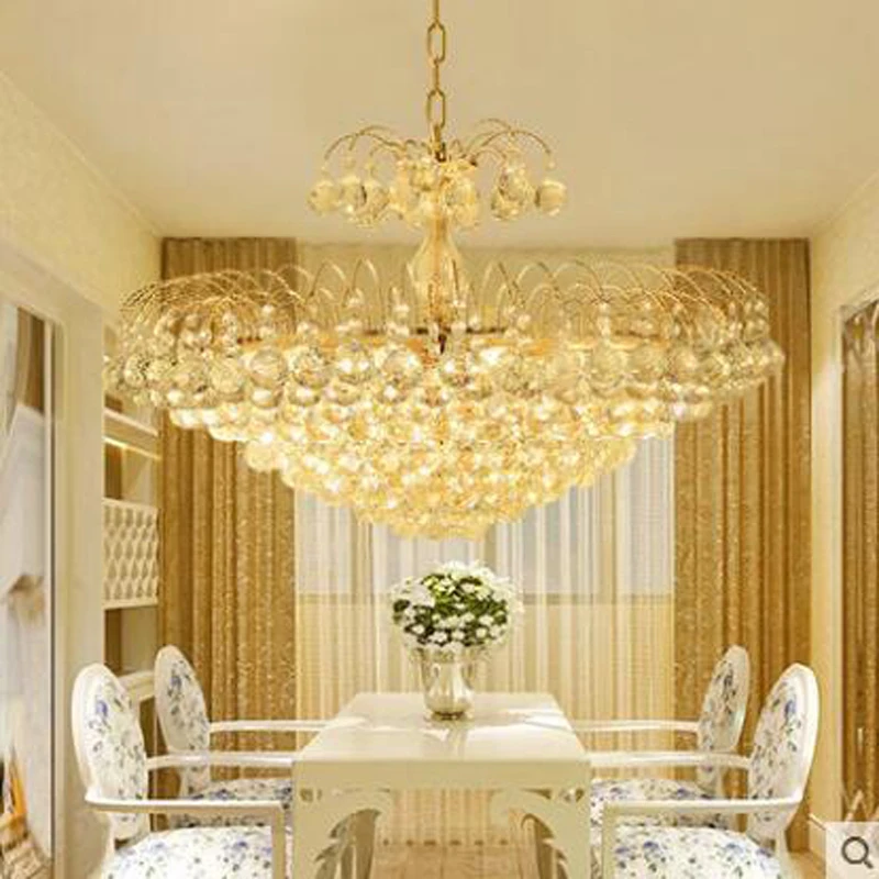

European crystal led living room dining chandeliers golden bedroom chandeliers crystal lamps restaurant chandeliers lighting LED