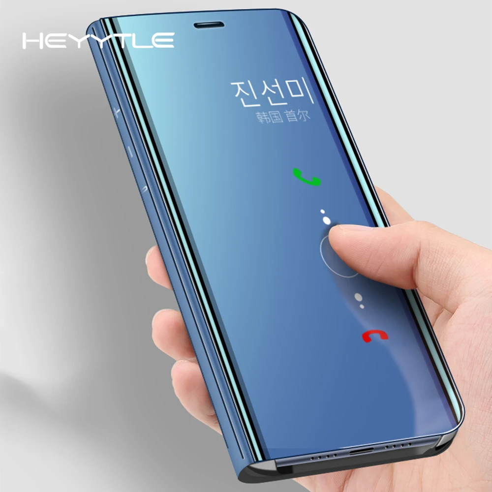 

Heyytle Clear View Smart Mirror Phone Case For Huawei P20 10 9 Lite Pro For Honor 10 8 9 8X MAX Cover For Mate 10 9 8 20 Nova3I