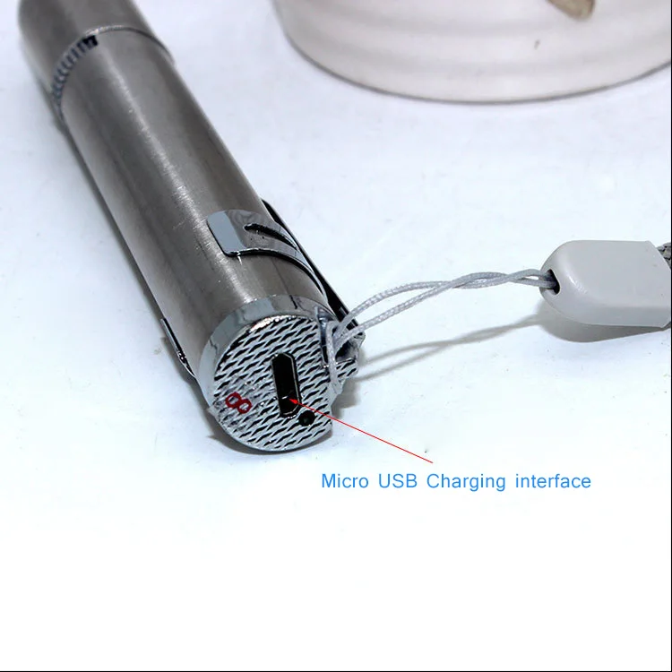 2 в 1 USB Перезаряжаемый светодиодный фонарик красного цвета, забавная ручка-указатель для детей, игрушка для домашних животных-M25