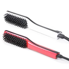 Автоматическая расческа для прямых волос щетка для волос быстрый выпрямитель для волос Расческа с нагревательными элементами контроль температуры бренд