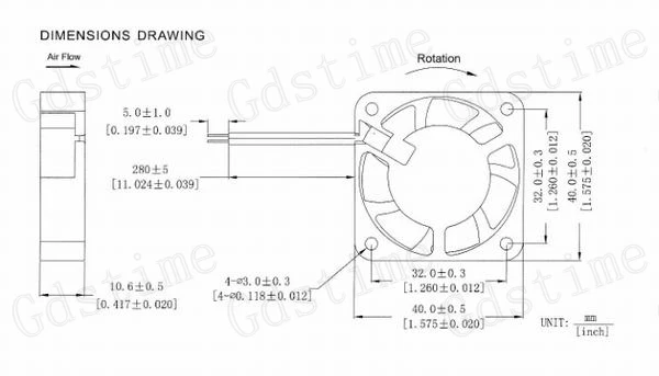 Gdstime 200 шт. 2Pin 4 см 40 мм x 10 мм 12 В 4010 бесщеточный mini dc вентилятор охлаждения 40x40x10 мм охладитель оптовая продажа с фабрики