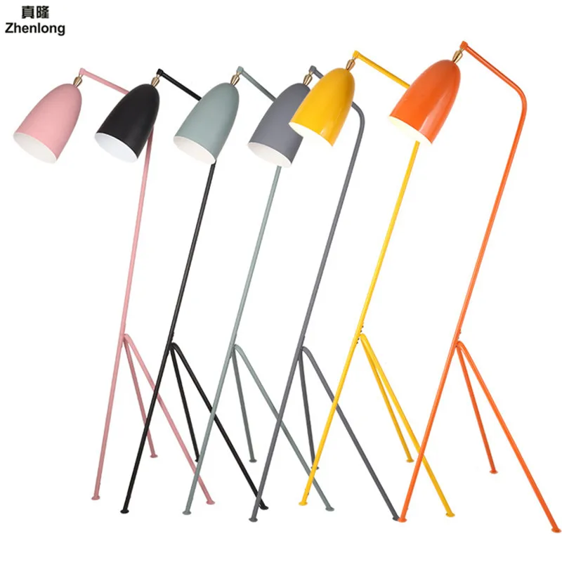 

Modern Minimalist Industrial Floor Lamp Standing Lamps for Living Room Reading Lighting Loft Iron Triangle Floor Lamp Colorful