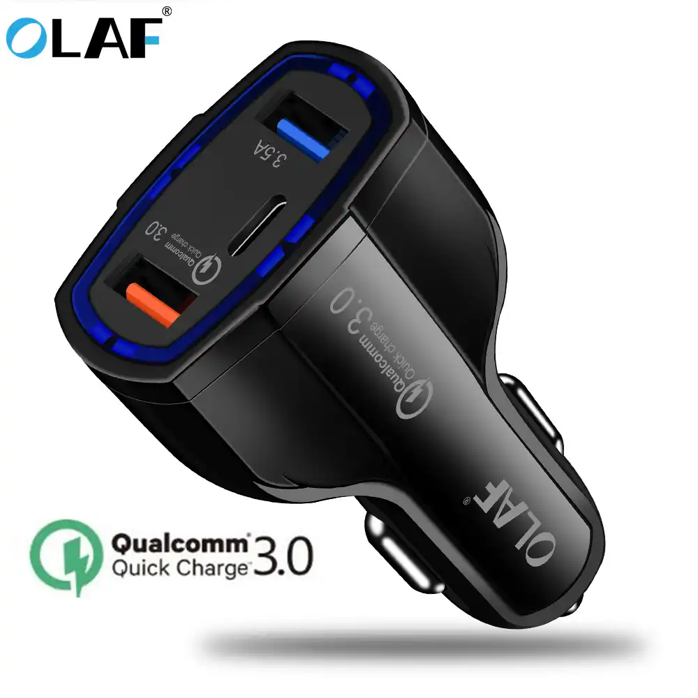 Автомобильное зарядное устройство OLAF Dual USB Quick Charge 3 0 QC3.0 для мобильного телефона