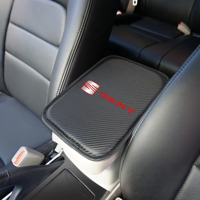 

Car Center Console Arm Rest Seat Box Pad Protective Armrest Pad for Seat Leon 2 FR+ Ibiza Cupra Altea Belt Racing
