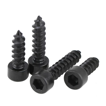 

50Pcs M2 M2.6 M3 M3.5 M4 HA Black Cylinder Head Hexagon Head Self tapping Screws Cup Furniture Spaeker Screw