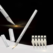 Jewii 7 шт. ремесло произведение искусства режущий нож 1 Ручка ножа 6 лезвий DIY ремонт ручные инструменты скульптура нож для скальпеля