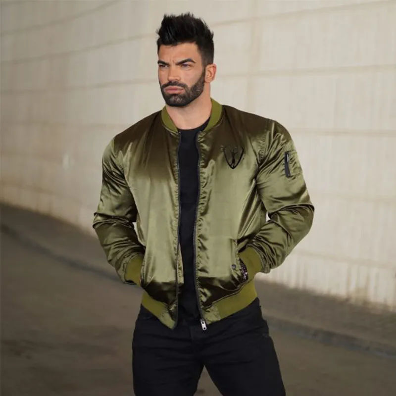 Jacket Coat Men Sport gym Bomber Jacket Streetwear (8)