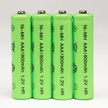 4pcs 1800mAh Ni-MH AAA Battery NI-MH 1.2V Neutral AAA rechargeable battery batteries