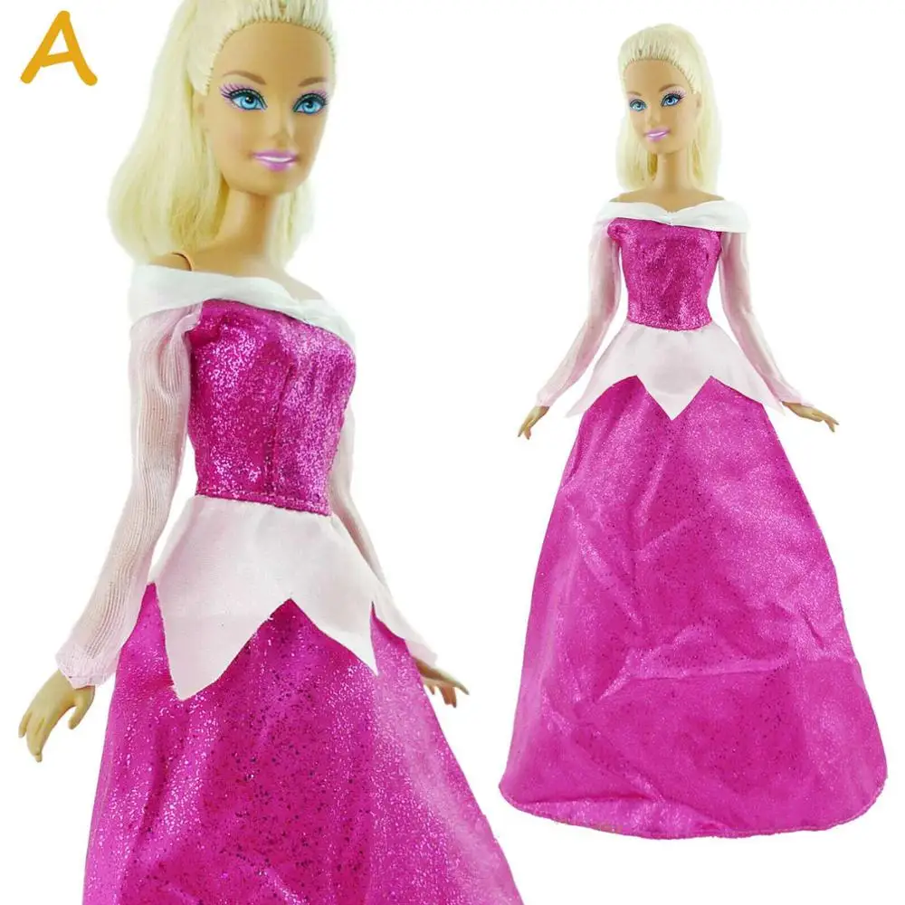 Аксессуары для кукол, классическое сказочное платье, копия принцессы Авроры для сна, бальное платье, Одежда для куклы Барби, игрушки для девочек - Цвет: Style A
