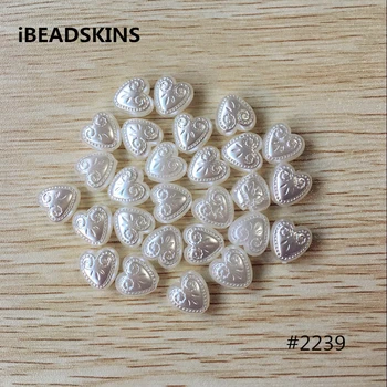 

12mm 1000pcs/lot Acrylic Imitation pearl heart Beads for Jewelry DIY #2239(Design as shown)