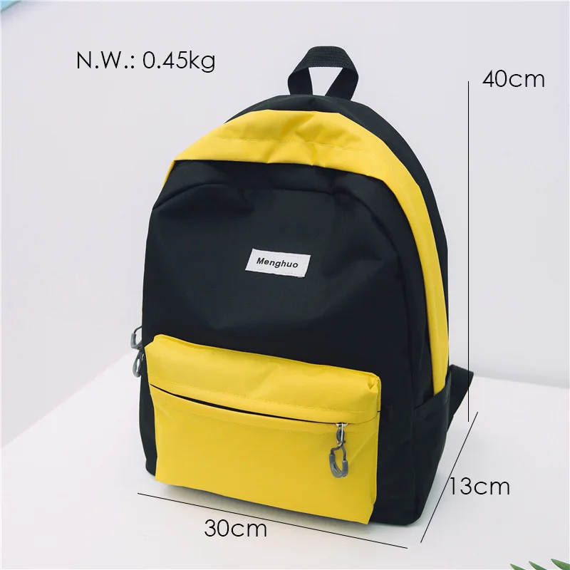 Menghuo Brand New Patchwork Women Backpacks Canvas Backpack Girls Rucksack School Backpacks for College Student Mochila Feminina (32)