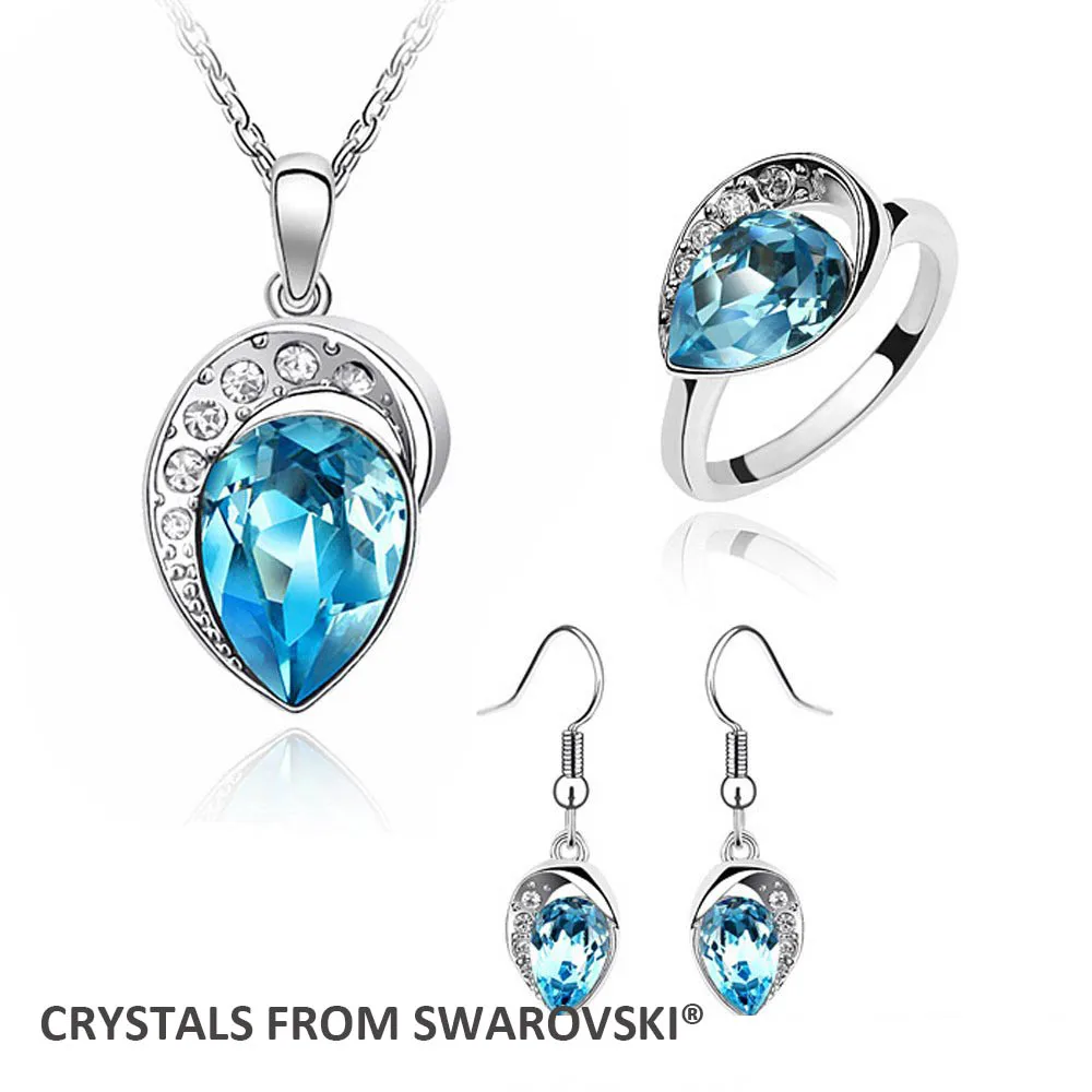 

2015 hot sale! Fashion jewelry set necklace set crystals from Swarovski Christmas Gift