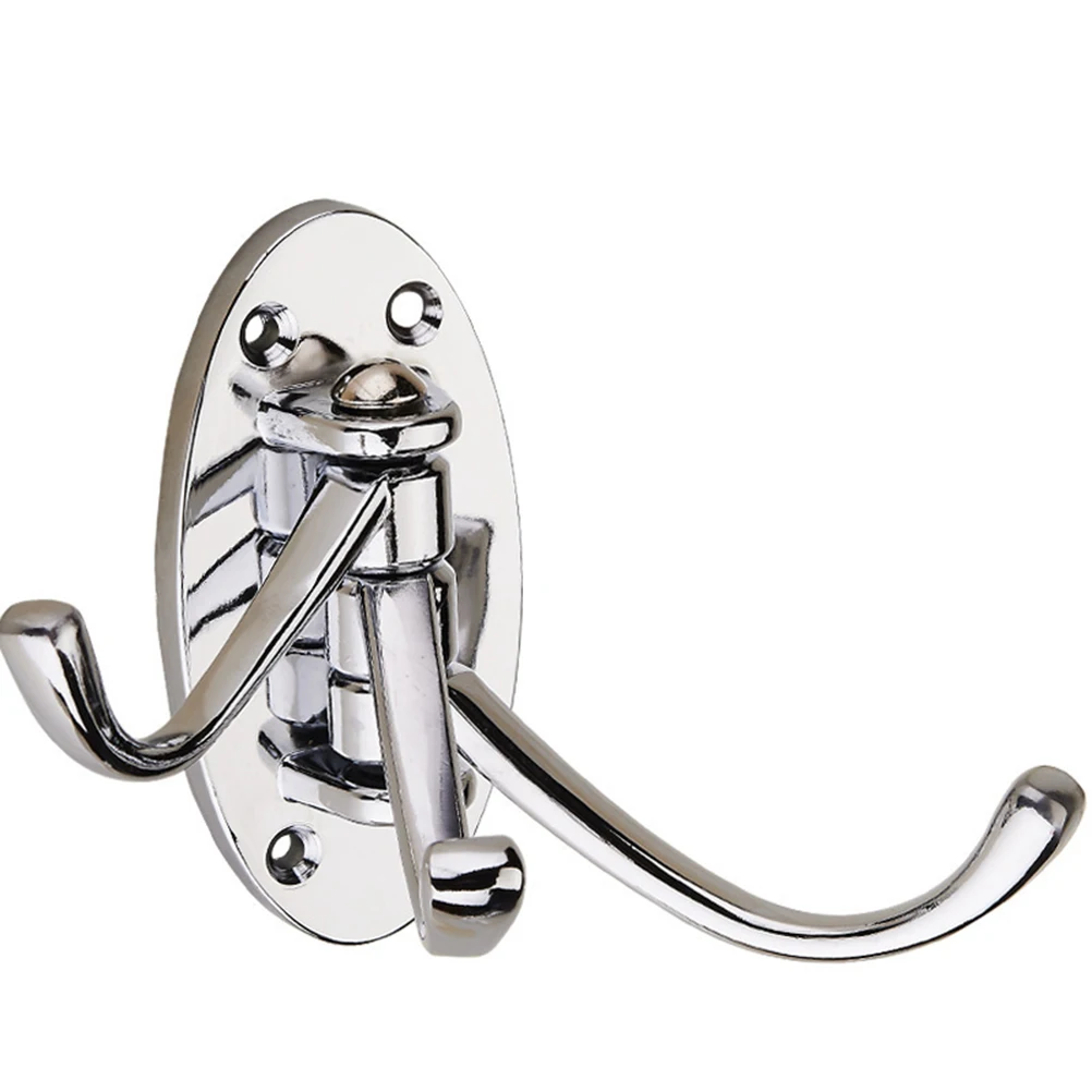 Swivel Coat Hook Folding Solid Metal Heavy Duty Swing Arm Triple Hook