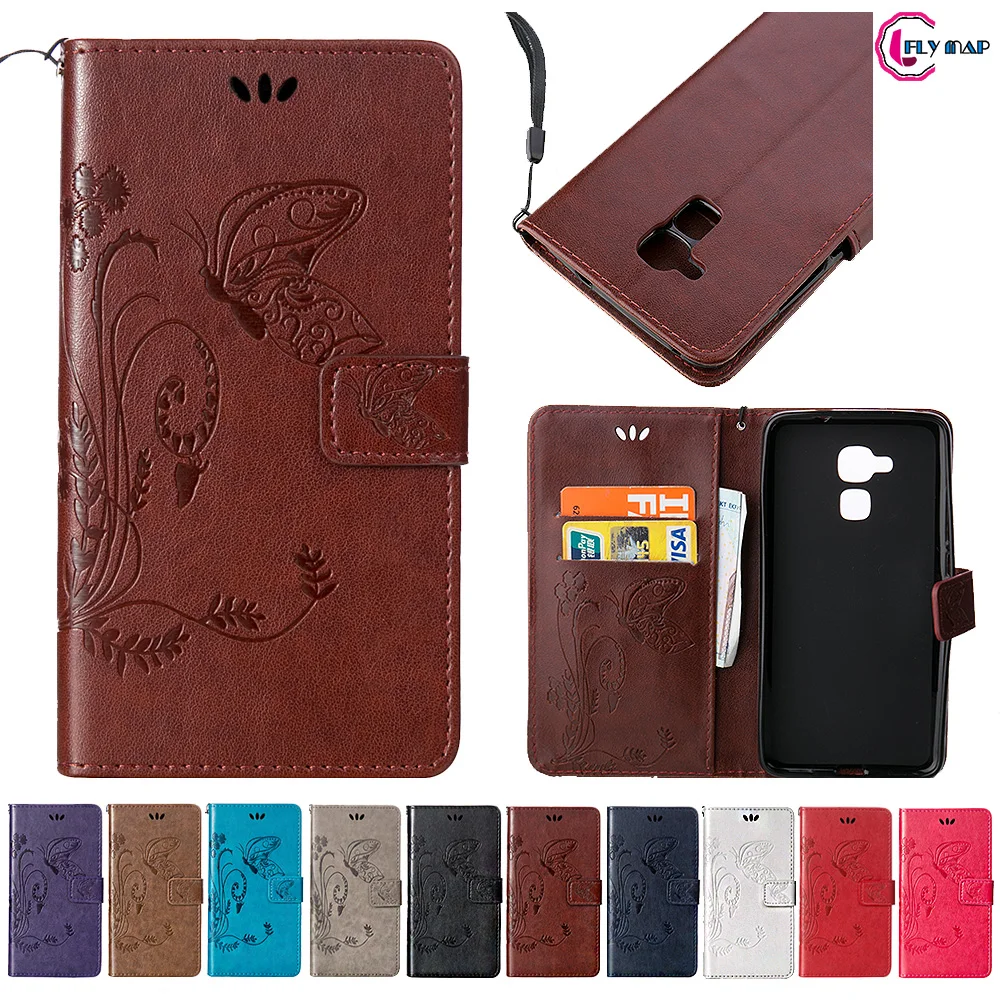 Butterfly Flip Coque for Huawei Honor 5C 5 C C5 NEM-L21 Case Leather Phone Cover for Honor 7 Lite NEM-L51 Retro Wallet Shell Bag