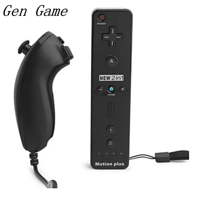 2in1 Remote Nunchuk Combo Built in MOTION PLUS for Nintendo Nintend for Wii Controller Controle with