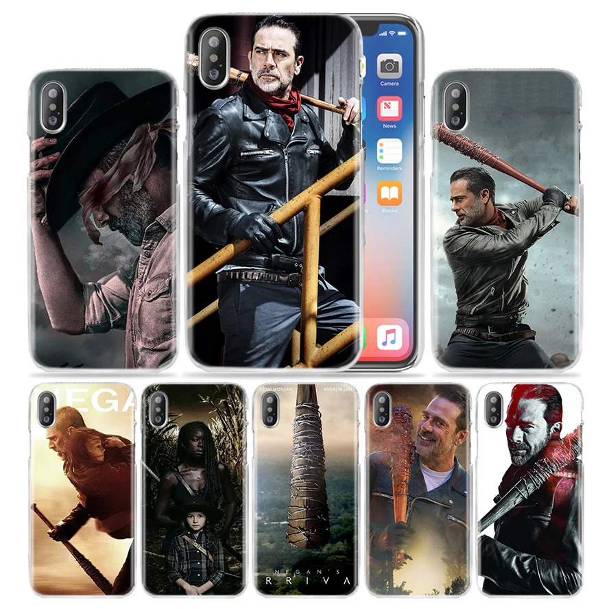 

Negan Walking Dead Case for iPhone XS Max XR X 10 7 7S 8 6 6S Plus 5S SE 5 4S 4 5C 6+ 6S+ 7+ 8+ Hard PC Fundas Phone Cover Coque