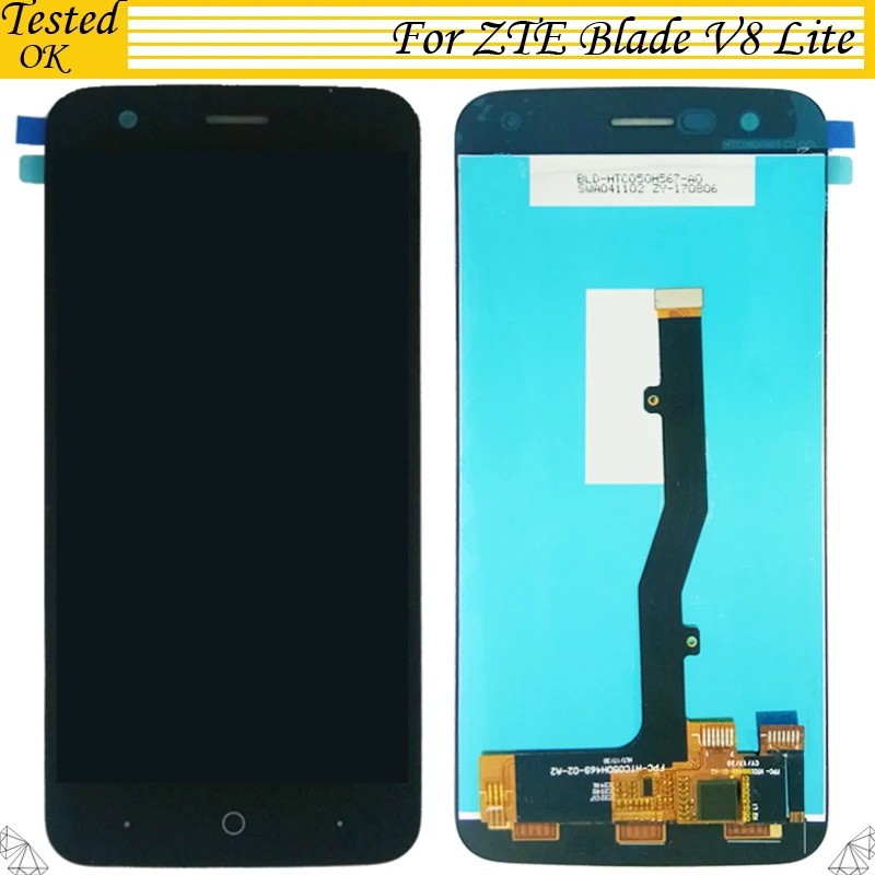 

Black White Color Tested Working For ZTE Blade V8 Lite LCD Display +Touch Screen Assembly For ZTE Blade V8 Lite lcd With Frame