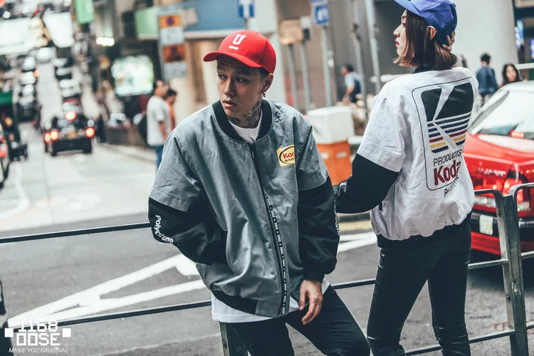 Японский стиль хип-хоп куртка-бомбер Харадзюку пилот уличная печать куртки kodak для мужчин и женщин пальто брендовая одежда верхняя одежда