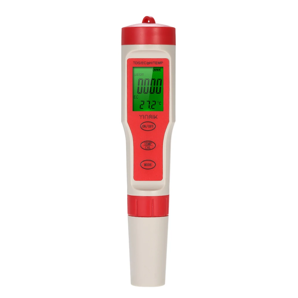 

4 in 1 PH Meter Digital Water Quality Tester Pen Type PH Meter Profession Acidimeter pH / TDS / EC / TEMP Water Quality Monitor