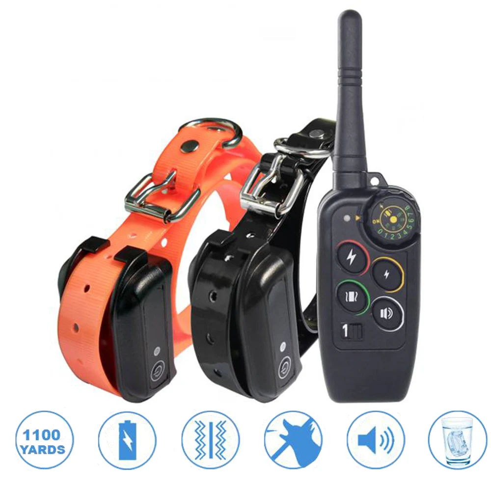 

pet dog training collar 8 Levels Vibration electric shock collar for dogs IP7 waterproof remote control device charging