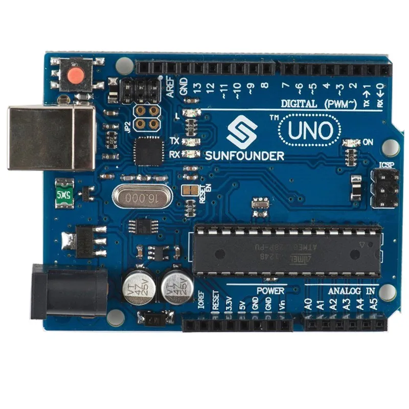 Стартовый набор sunfower для Arduino Uno R3 Mega2560 Mega328 Nano+ макетный кабель перемычки+ 19 проектов+ lcd 1602 - Цвет: only a board