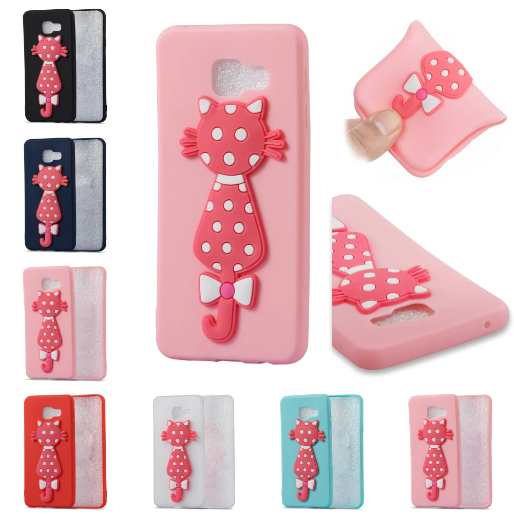 TPU Lovely Soft Silicone Cartoon Phone Case Cover Bag Cubierta For Samsung Sumsung Samsug Galaxy Galaxi A3 2016 A310 Cat |